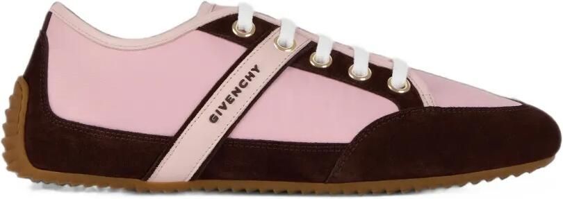 Givenchy Slim nylon en suède sneakers Bruin