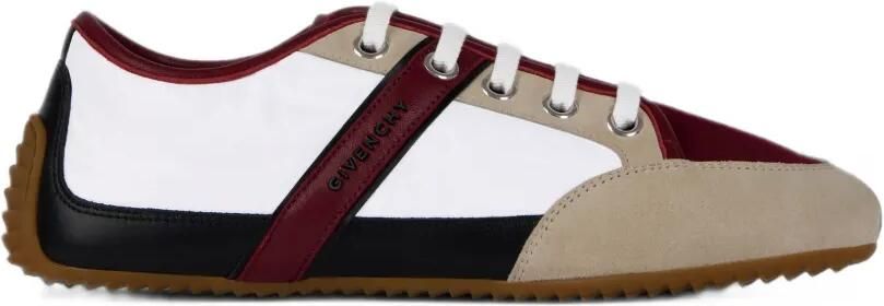 Givenchy Slim nylon en suède sneakers Wit
