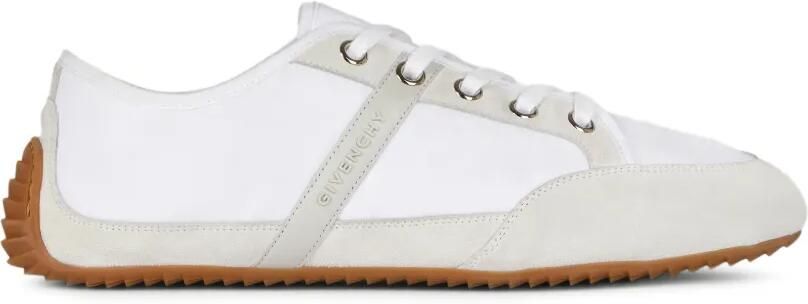 Givenchy Slim nylon en suède sneakers Wit