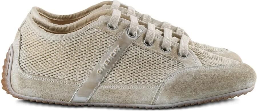 Givenchy Slim sneakers met mesh en suède Beige