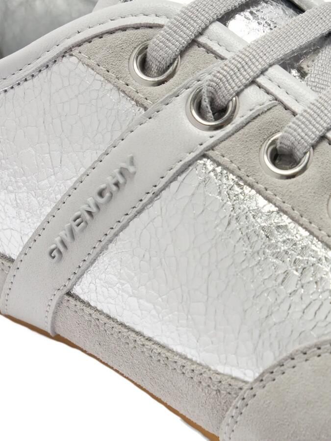 Givenchy Slim sneakers met metallic-effect en vlakken Zilver - Foto 3