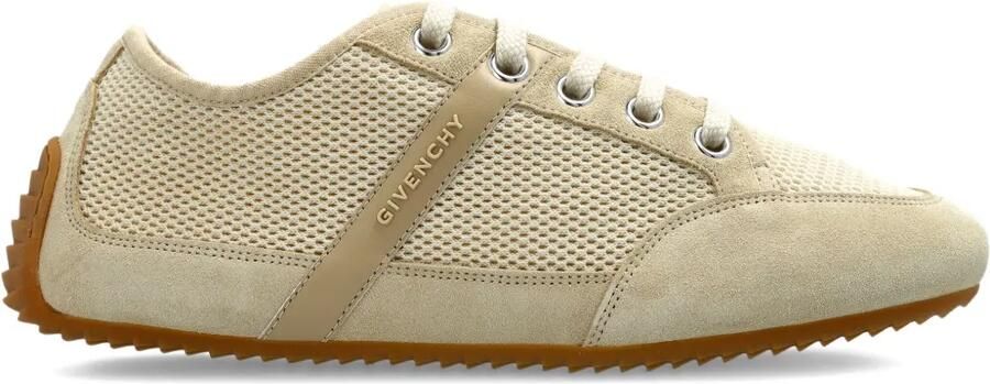 Givenchy Slim sneakers van mesh en suède Beige