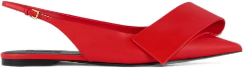 Givenchy Slingback ballerina's met gedraaid lint Rood
