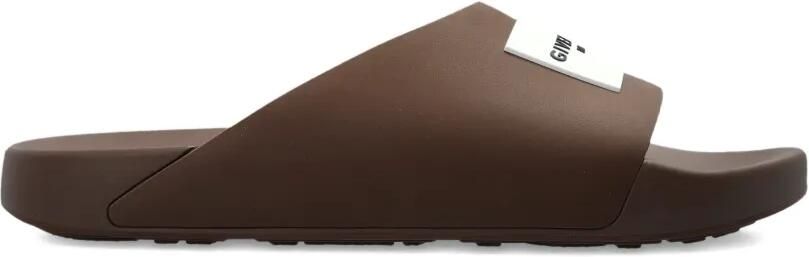 Givenchy Slippers met logodetail Bruin