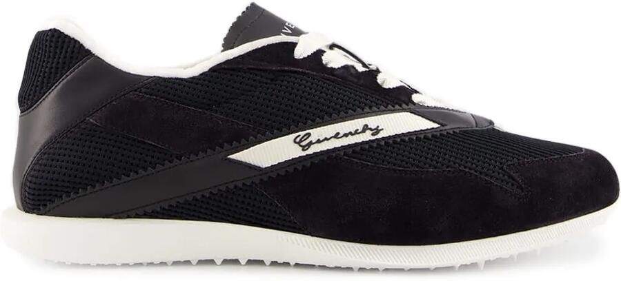 Givenchy Sneakers van mesh suède en leer Zwart
