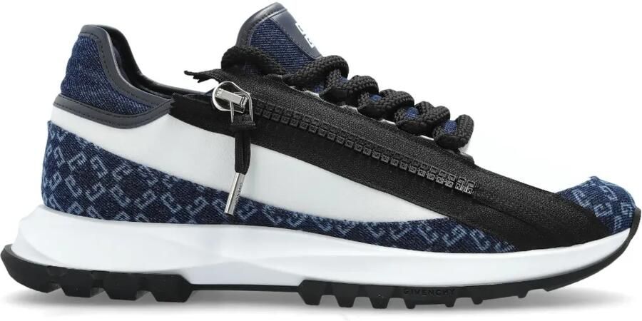 Givenchy Spectre leren en denim sneakers met monogram 72 Blauw