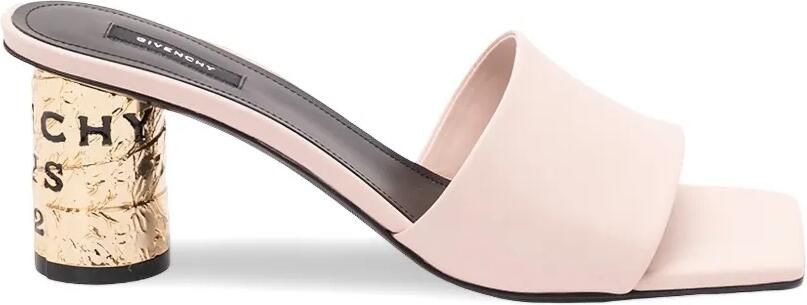 Givenchy Tape leren muiltjes met hak Beige