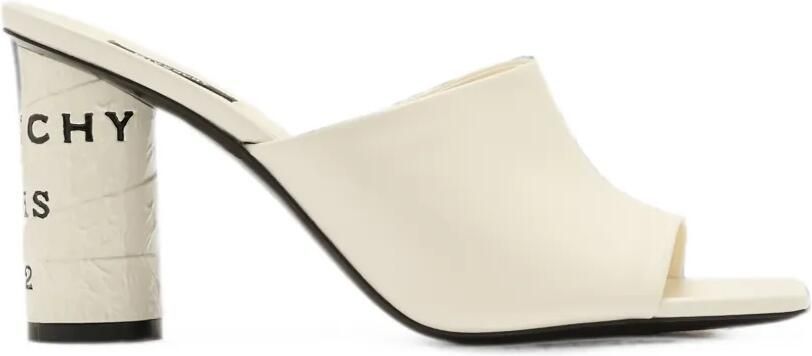 Givenchy Tape leren muiltjes met hak Beige