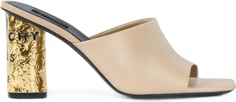 Givenchy Tape leren muiltjes met hak Beige