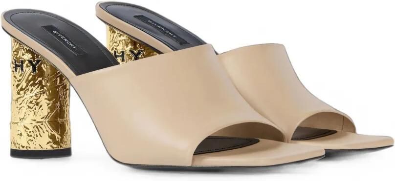 Givenchy Tape leren muiltjes met hak Beige - Foto 3