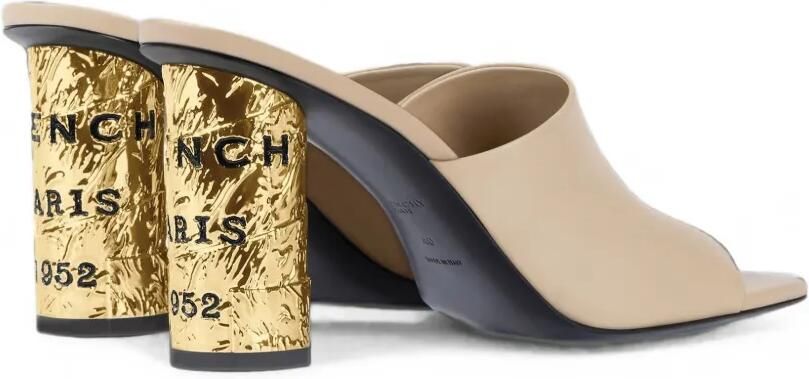 Givenchy Tape leren muiltjes met hak Beige - Foto 2