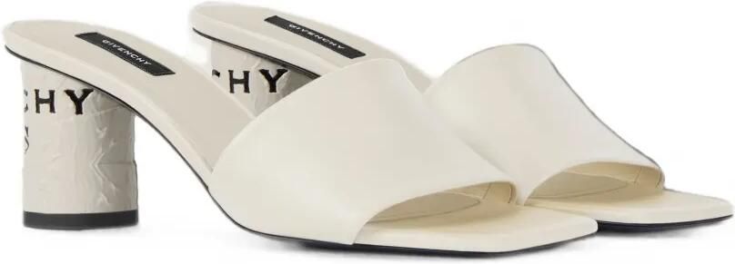 Givenchy Tape leren muiltjes met hak Beige - Foto 3