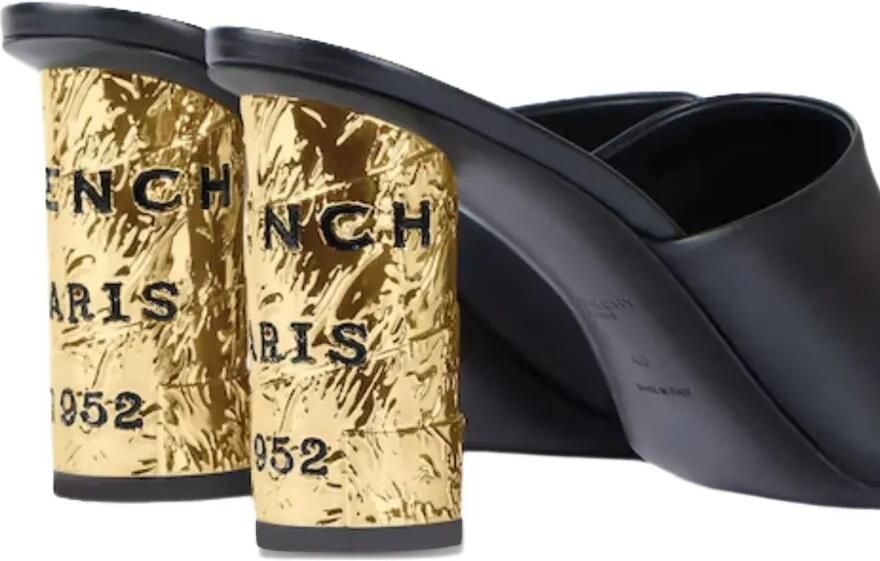 Givenchy Tape leren muiltjes met hak Zwart - Foto 2