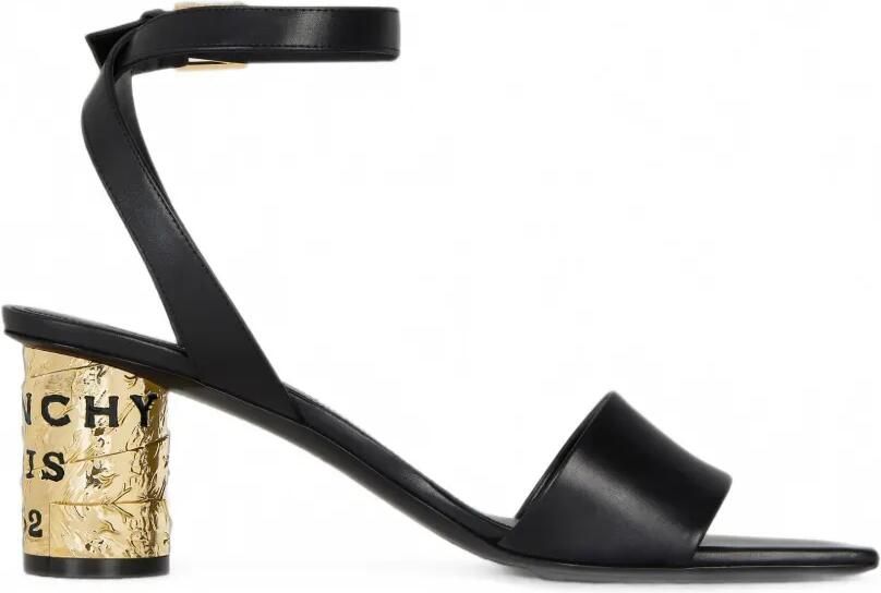 Givenchy Tape leren sandalen met hak Zwart