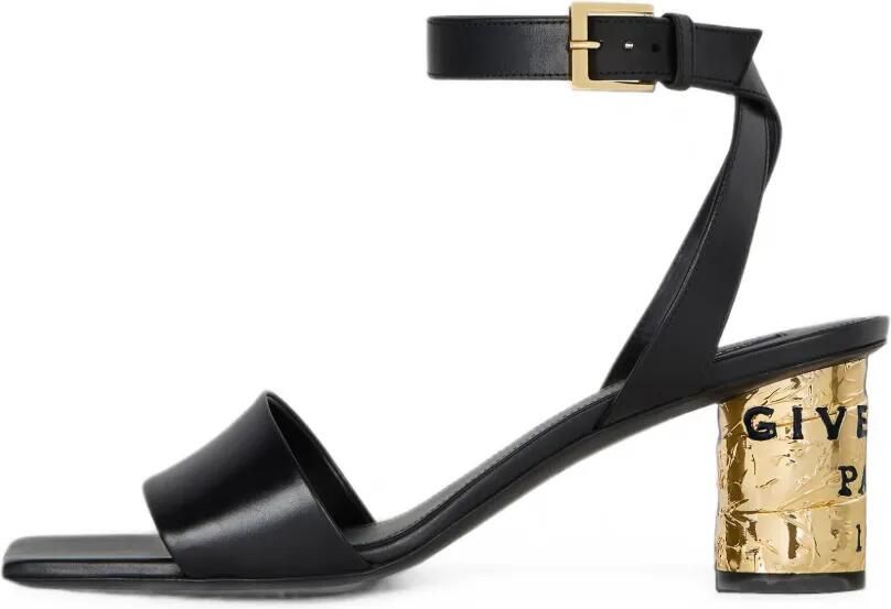 Givenchy Tape leren sandalen met hak Zwart - Foto 2