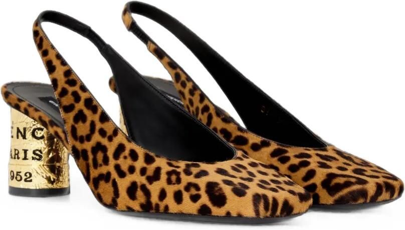 Givenchy Tape leren slingback pumps met luipaard-effect Bruin - Foto 2
