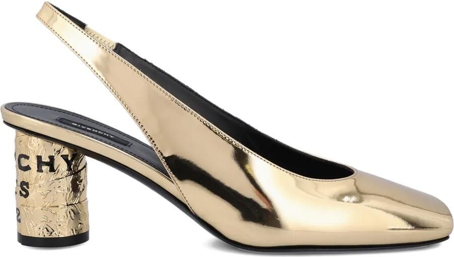 Givenchy Tape leren slingback pumps met spiegelend effect Goud