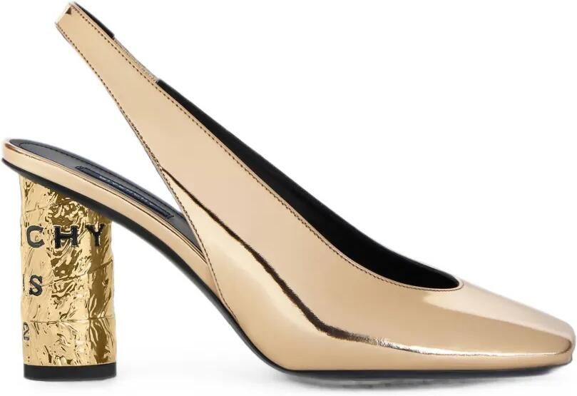 Givenchy Tape leren slingback pumps met spiegelend effect Goud
