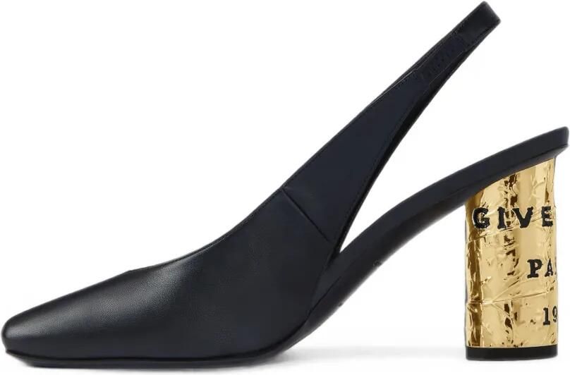 Givenchy Tape leren slingback pumps Zwart - Foto 3