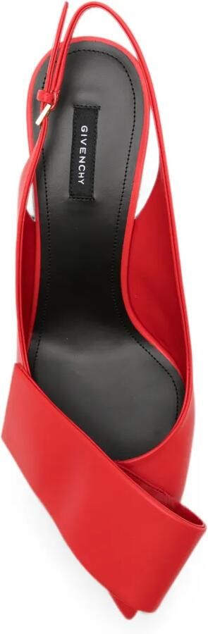 Givenchy Twisted Ribbon leren slingback pumps Rood - Foto 4