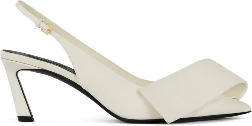 Givenchy Twisted Ribbon leren slingback pumps Wit