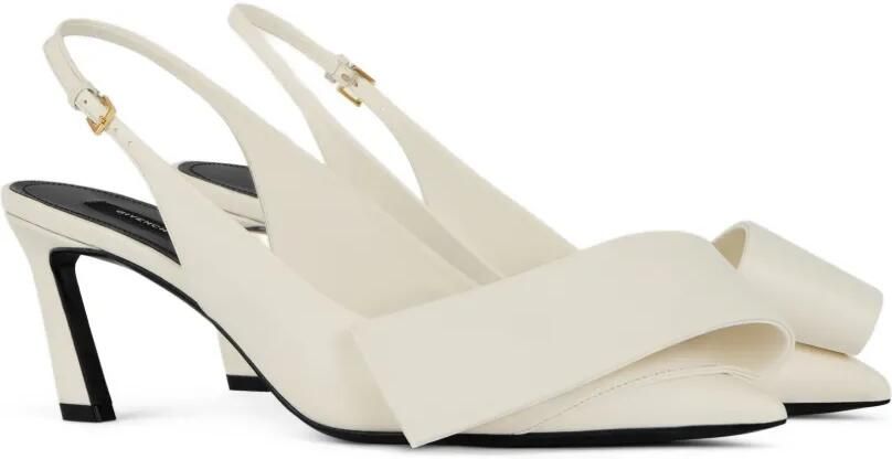 Givenchy Twisted Ribbon leren slingback pumps Wit - Foto 3