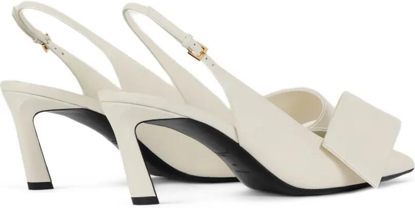 Givenchy Twisted Ribbon leren slingback pumps Wit - Foto 4