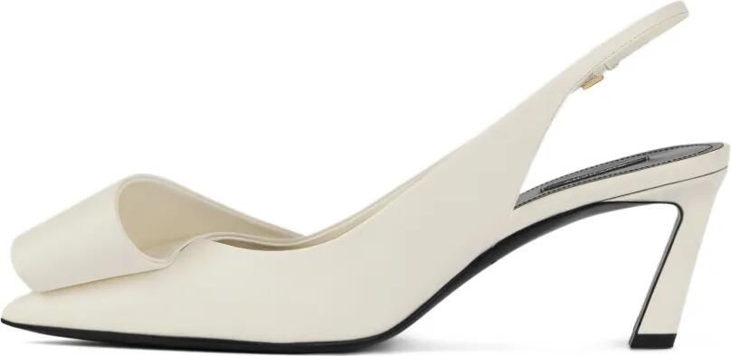 Givenchy Twisted Ribbon leren slingback pumps Wit - Foto 5