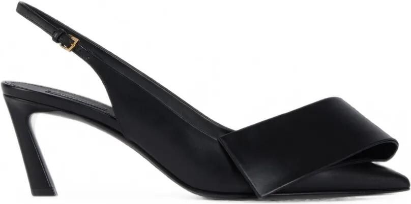 Givenchy Twisted Ribbon leren slingback pumps Zwart