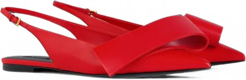 Givenchy Twisted Ribbon platte leren slingbacks Rood - Foto 3