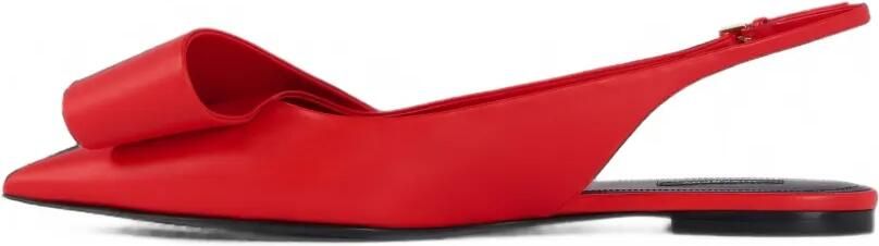 Givenchy Twisted Ribbon platte leren slingbacks Rood - Foto 5