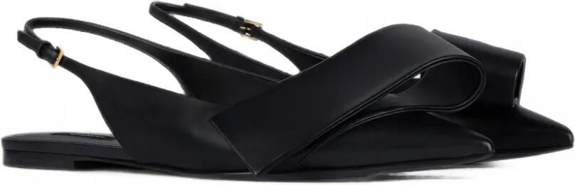 Givenchy Twisted Ribbon platte leren slingbacks Zwart - Foto 3