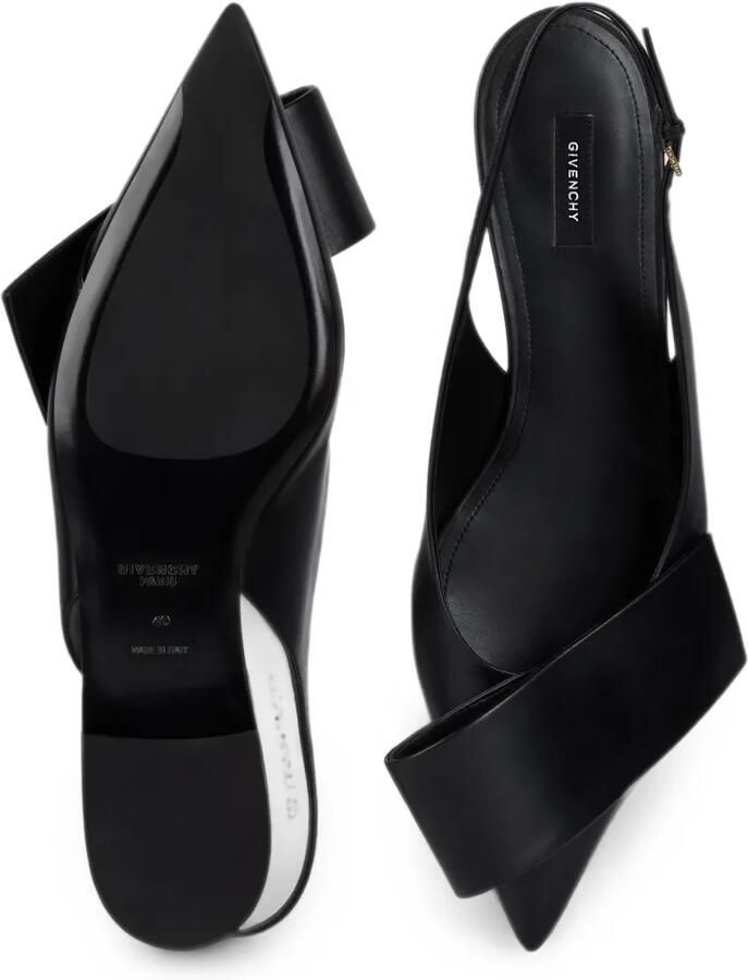 Givenchy Twisted Ribbon platte leren slingbacks Zwart - Foto 2
