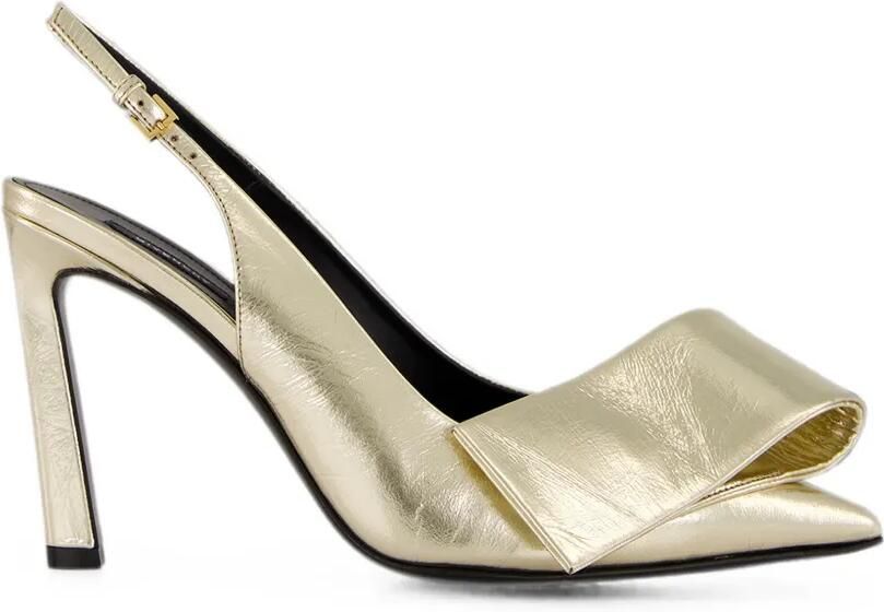Givenchy Twisted Ribbon slingback pumps van metallic leer Goud