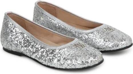 Givenchy Kids Ballerina's met glitters Grijs