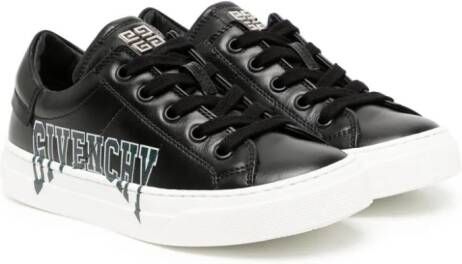 Givenchy Kids Leren sneakers Zwart