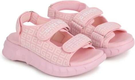 Givenchy Kids Sandalen met klittenband met 4G print Roze