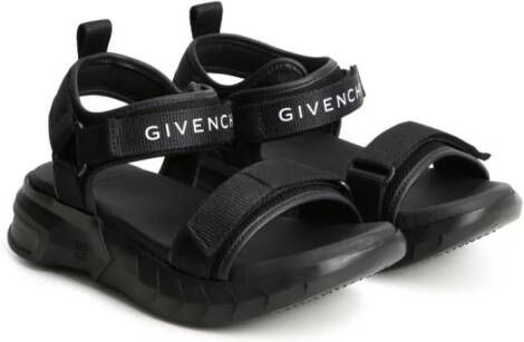 Givenchy Kids Sandalen met klittenband Zwart