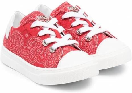 Givenchy Kids Sneakers met bandanaprint Rood