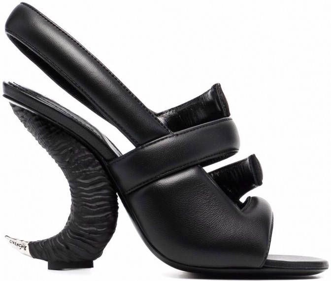Givenchy Sandalen met hoorn-effect Zwart