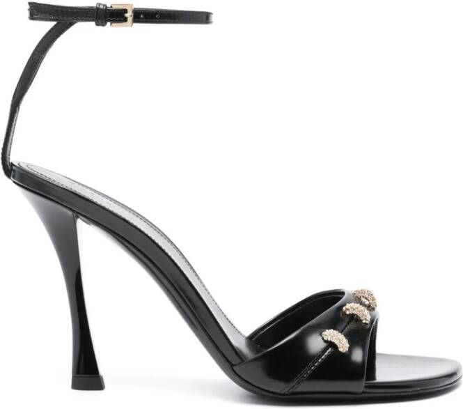 Givenchy Sandalen verfraaid met kristal (100 mm) Zwart