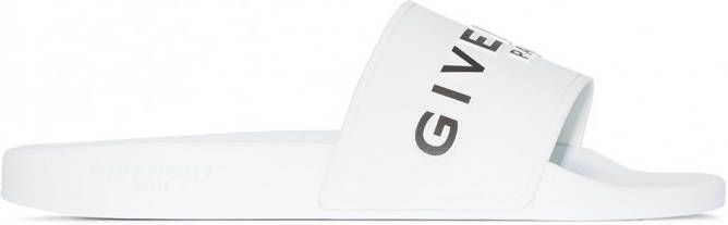 Givenchy Slippers met logoprint heren rubber StofStof 39 Wit