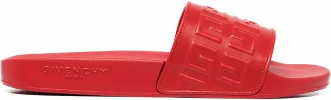 Givenchy Slippers met reliëf Rood