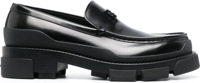 Givenchy Loafers met logo-reliëf Zwart
