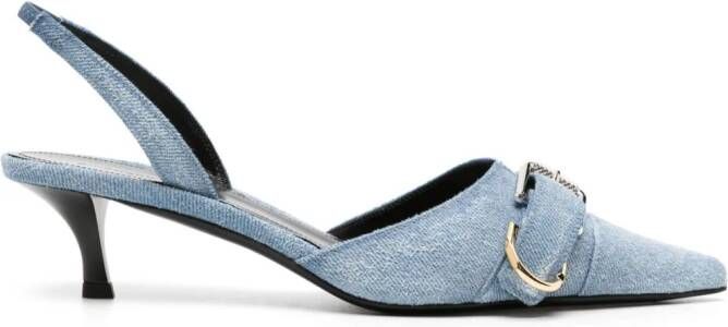 Givenchy Voyou denim slingback pumps Blauw