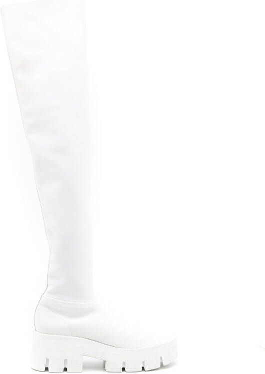 Gloria Coelho Knielaarzen van neopreen Wit