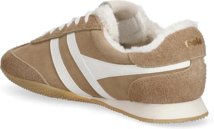 Gola Sneakers met lammy voering en suède vlakken Beige - Foto 3