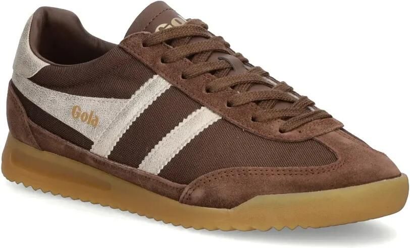Gola Sneakers met metallic afwerking en suède vlakken Bruin - Foto 3
