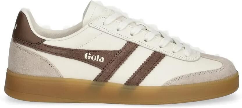 Gola Sneakers met suède vlakken en logo-print Beige