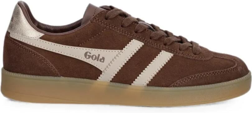 Gola Viper suède sneakers met logo-patch Bruin